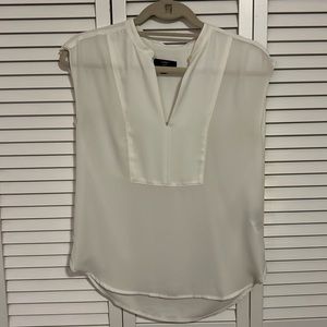 Off white j crew sleeveless blouse